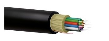 Fibra Optica 8 Hilos Multimodo Ajustada Om3 300 Kevlar Intext Cpr Eca Lszh Uv Negra