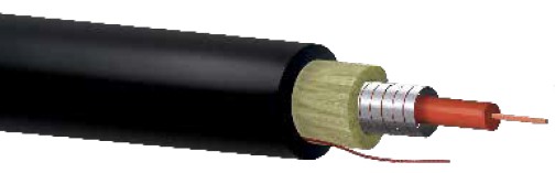 Fibra óptica 1 hilo monomodo ajustada acometidas FTTh G657A2 armada flex 3mm LSZH-FR-UV CPR-Dca negro