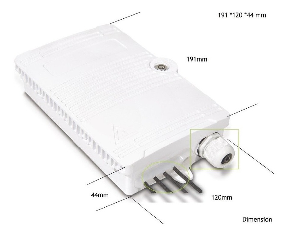 Caja Fo De Exterior Ip 65 Con Llave Para 4 Sc Simplex Lc Duplex