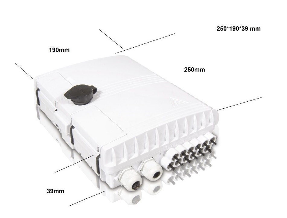 Caja Fo De Exterior Ip 65 Con Llave Para 12 Adaptadores Sc Simplex Lc Duplex