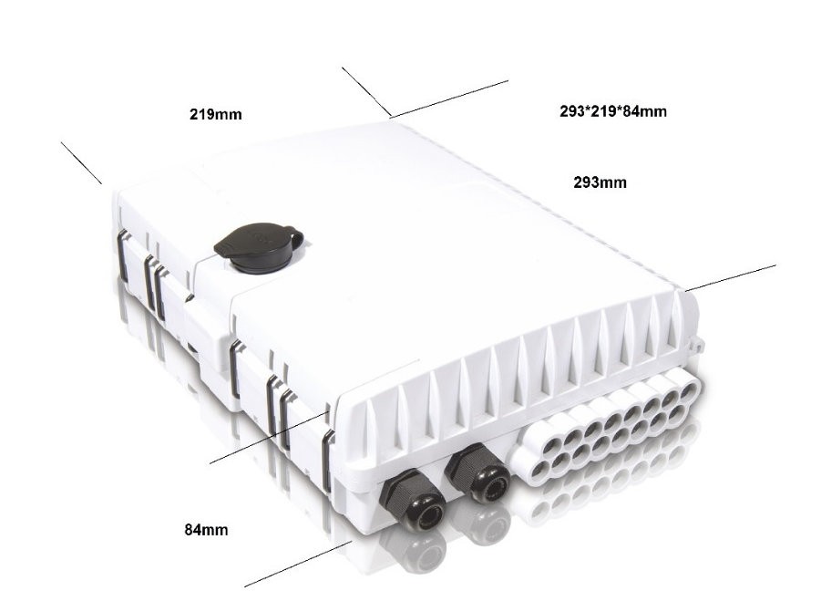 Caja Fo De Exterior Ip 65 Con Llave Para 16 Adaptadores Sc Simplex Lc Duplex