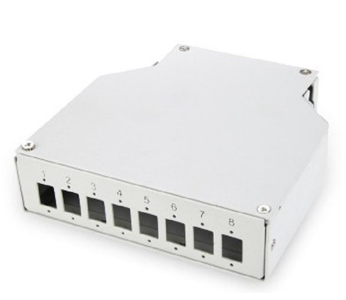 Caja Metalica Para Carril Din Para 8 Tomas Sc Simplex Lc Duplex