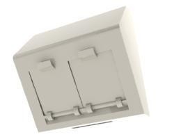 Placa Con Ventana Inclinado 45 45X45 Para 1 Adaptador Sc Simplexlc Duplex Blanco